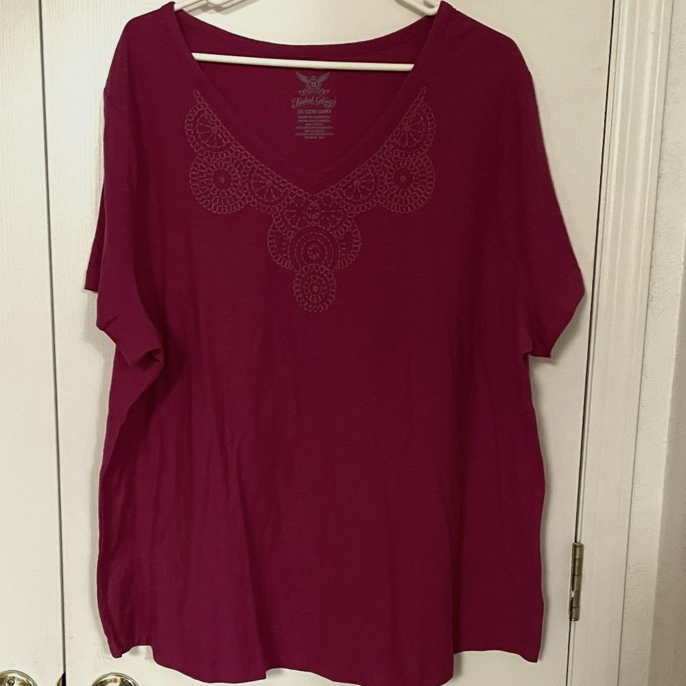 Faded Glory Top - Dark Pink